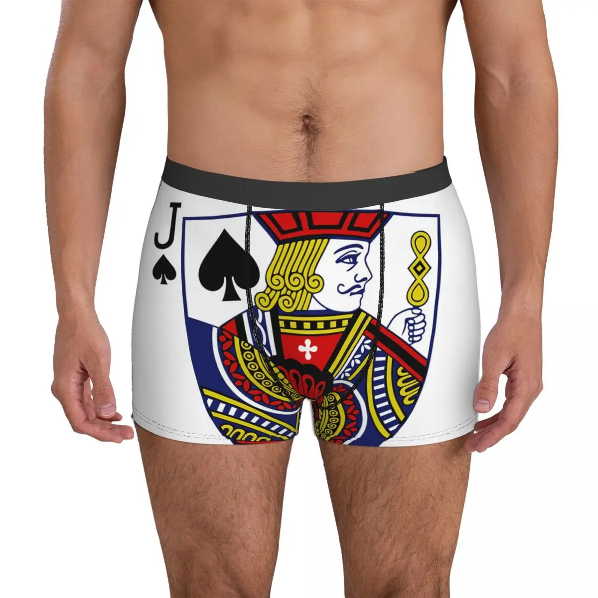 

Jack Of Spades Playing Card Underpants Breathbale Panties Male Underwear Print Shorts Boxer Briefs