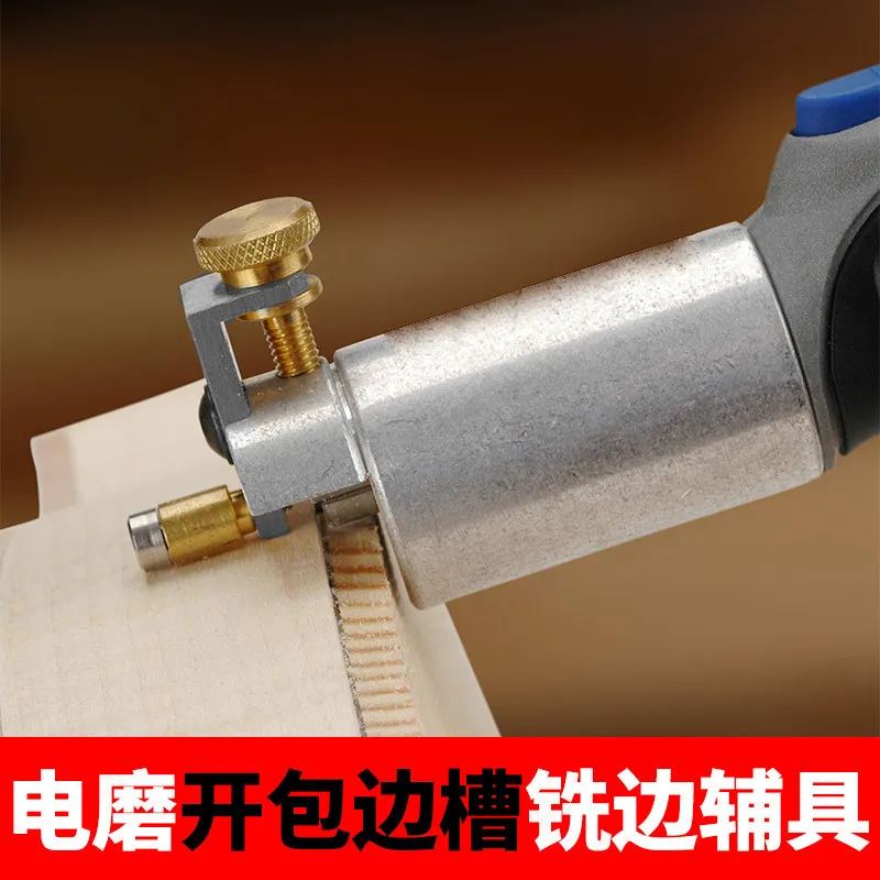 Rotary Tool Router Base Attachment, Slotting Edging Guide, Extended Milling Groove Making Tool for Woodworking Craft