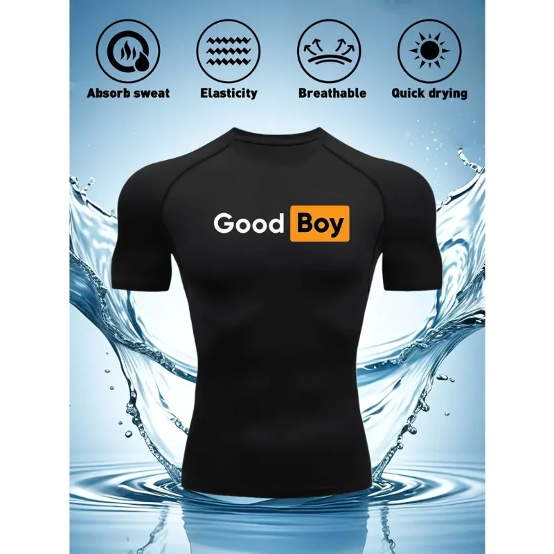 

Running and Cycling Men's Quick-Dry Moisture-Wicking Compression High Stretch Breathable Fabric and Durable Suitable for Fitness