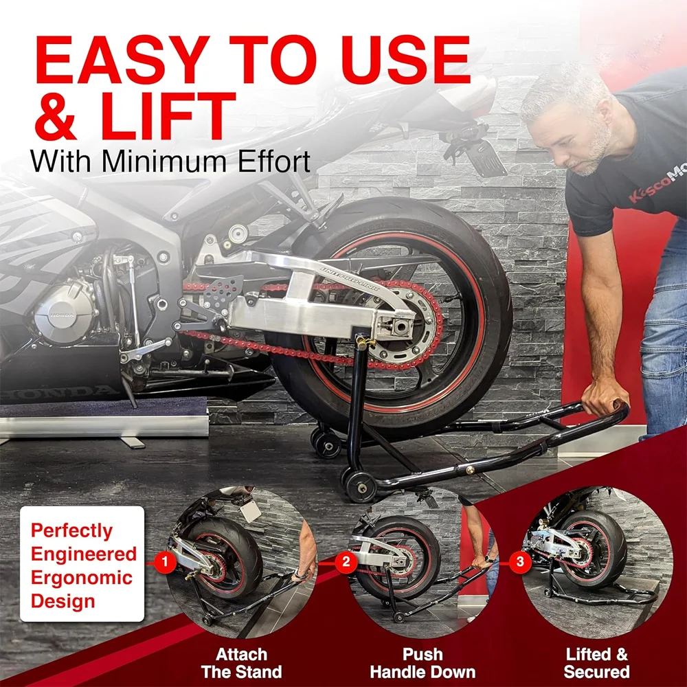 Universal Motorrad Unterstützung Stehen Motorrad Lift Stehen Hinterrad Halterung Unterstützung Rahmen Reifen Reparatur Werkzeug – Detail 2