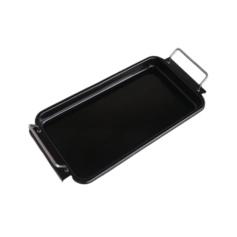 

Outdoor barbecue pan Charcoal fire rectangular non-stick frying pan Cartridge enamel