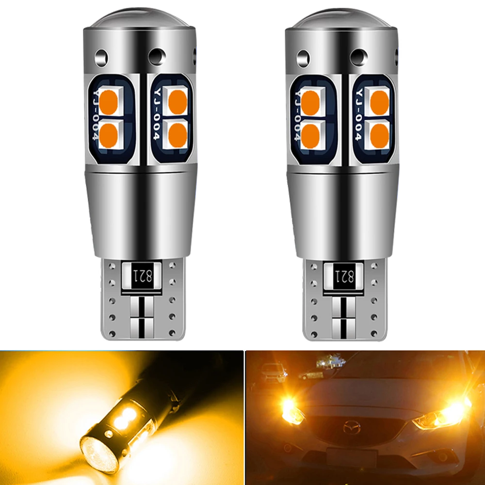 2x W5W T10 LED Canbus Fehlerfrei 12V 6000K 3030 10 SMD Auto 5W5 LED-Glühbirne Standlicht Keilform Seitenblinker Superhell Weiß