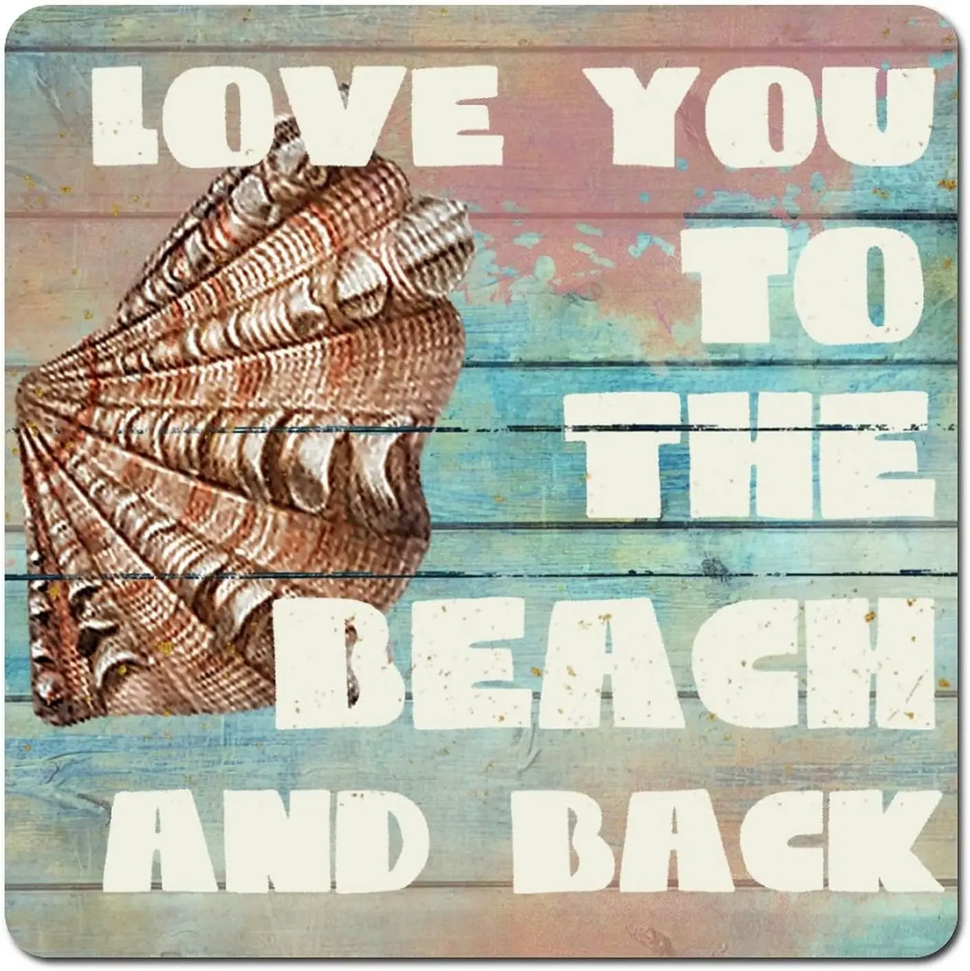 

Vintage Metal Sign Love You to The Beach And Back Aluminum Sign Sea Shell Conch Ocean Sunny Custom Made Signs Home Decor