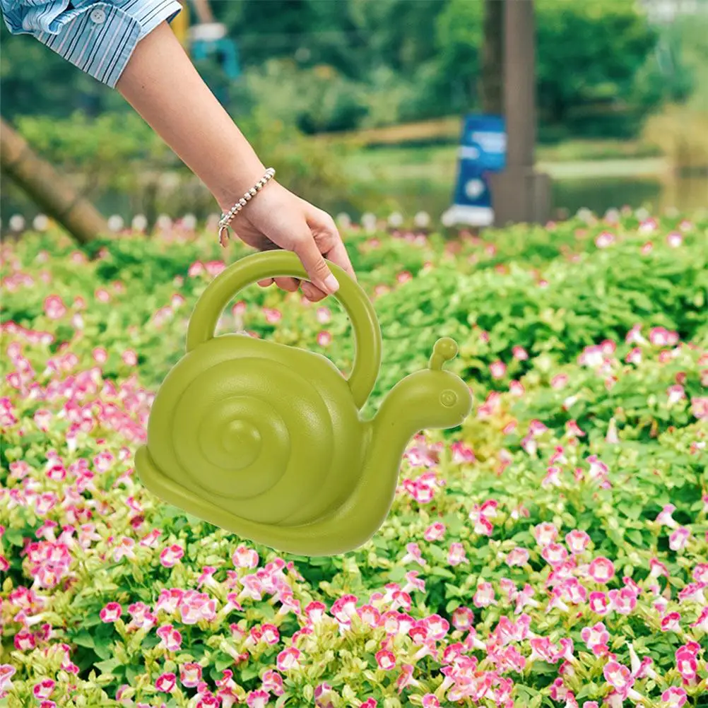 

2Pcs Watering Flowers Pot Child Plant Can Outdoor Kids Snail Shaped Durable PE Garden Indoor Practical Functional
