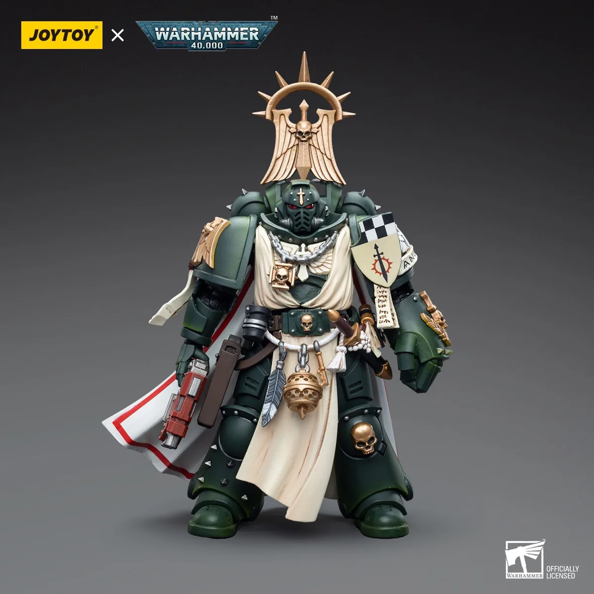 【Accessories】JOYTOY Warhammer 40k 1/18 Action Figures Dark Angels Master with Power Fist Model Toy