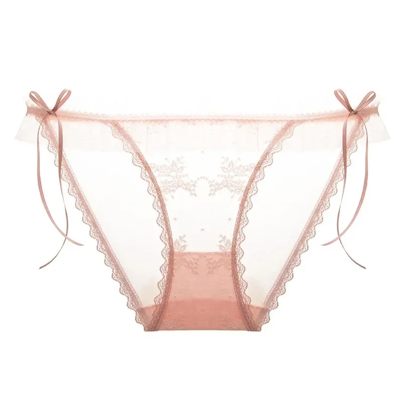 

Сексуальные женские кружевные милые трусики, нижнее белье, бесшовные однотонные трусики с низкой талией, женские мягкие прозрачные женские трусы-белье