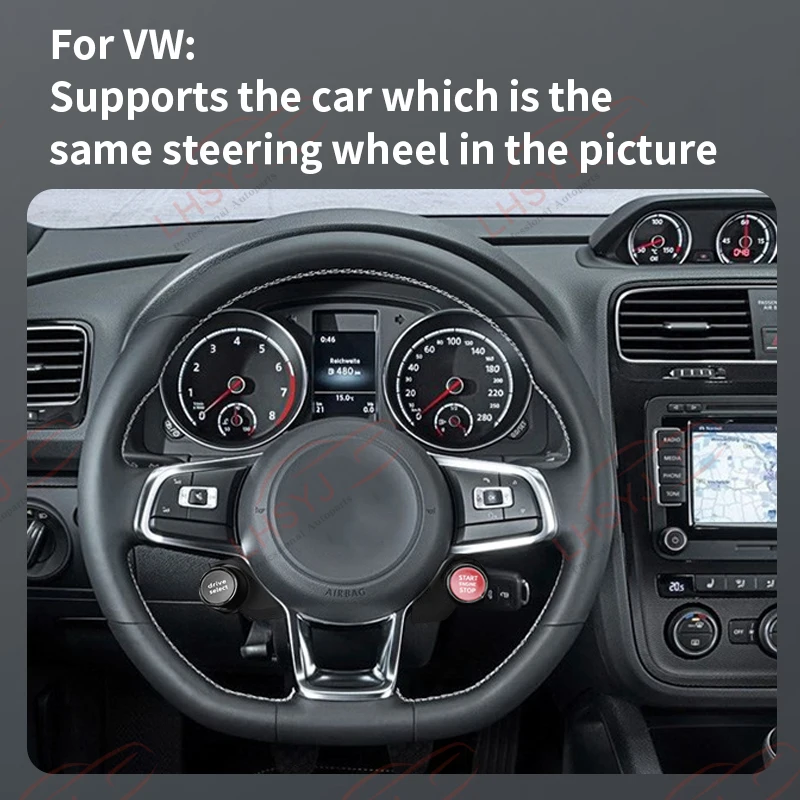 LHSYJ Steering Wheel Start Stop Engine System Keyless One-Button Start Switch Driving Mode Button For VW Audi A3 4 5 Auto Parts