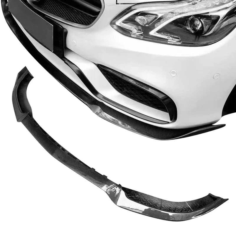 Carbon Fiber Front Bumper Lip Splitter For Mercedes Benz E-CLASS W212 E63 B-Style AMG 2014 2015 2016