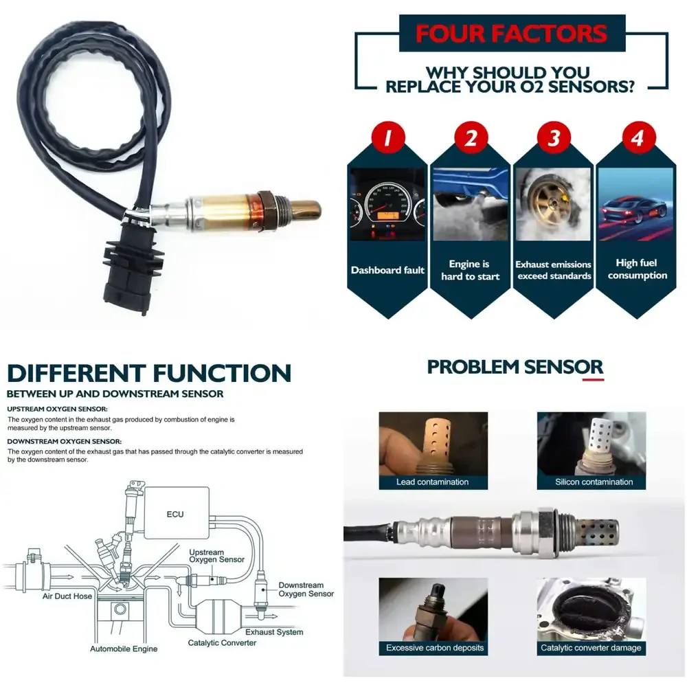 

Oxygen Sensor for Opel 855523 93189974 25327304 Automotive Engine Emission Control Sensor Compatible with Opel Astra Zafira