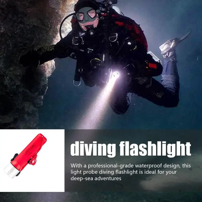 Diving Flashlight Battery Power Scuba Dive Light TPC-7 Waterproof Underwater Snorkeling Diving LED Torch For Underwater Sports