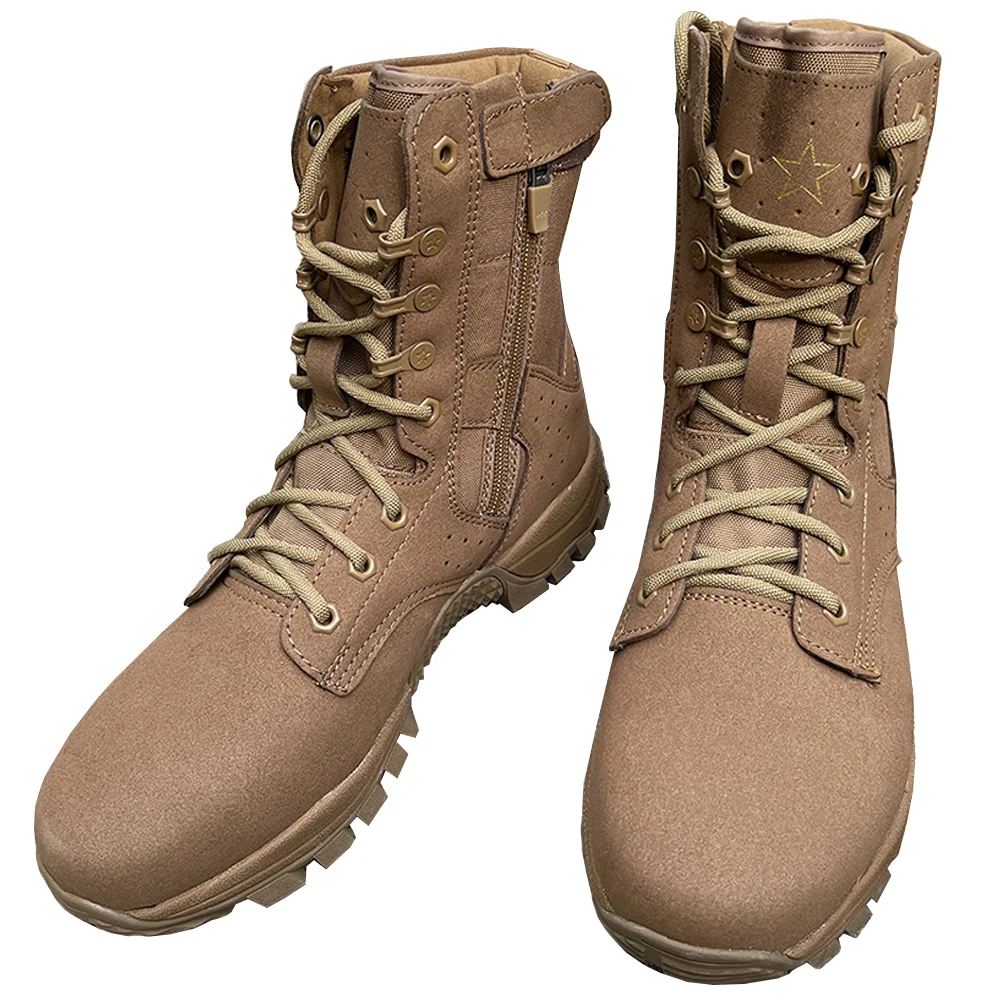 Boots Vintage Cowhide Tactical Mountaineering Sports Desert Shoes Skid Cowhide Rubber Vintage Hiking Boots