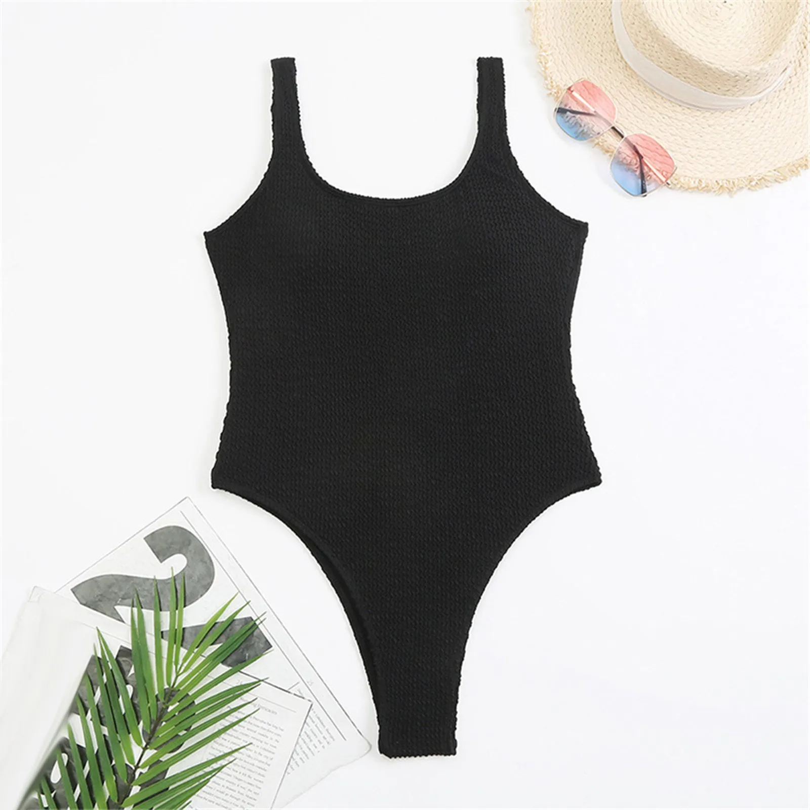 Solid Swimwear Female Backless Brazilian Monokini Bodysuit Bathing Suit Swimming Suit Thong 2024 Sexy Women One Piece Swimsuit