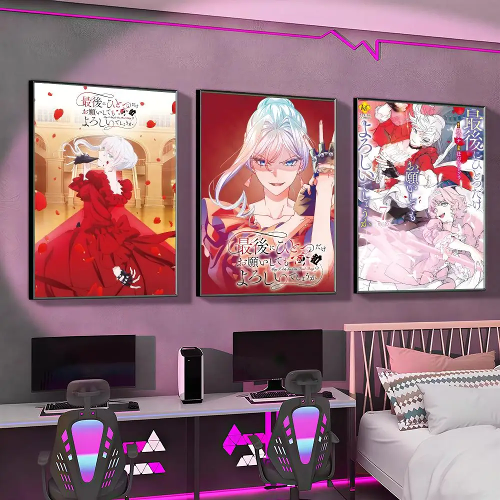 M-May I Ask for One Final Things Anime Poster Versatile HD Waterproof Wall Art Self-Adhesive Decor for Any Space Ideal Gift