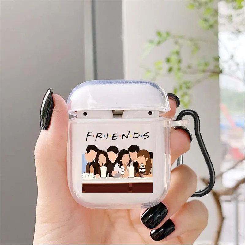 Funny Friends Art Painting Case For AirPods 4 Pro 2 Bluetooth Earphone Wireless Box soft Silicone Protective Air Pods 1 2 3Cover