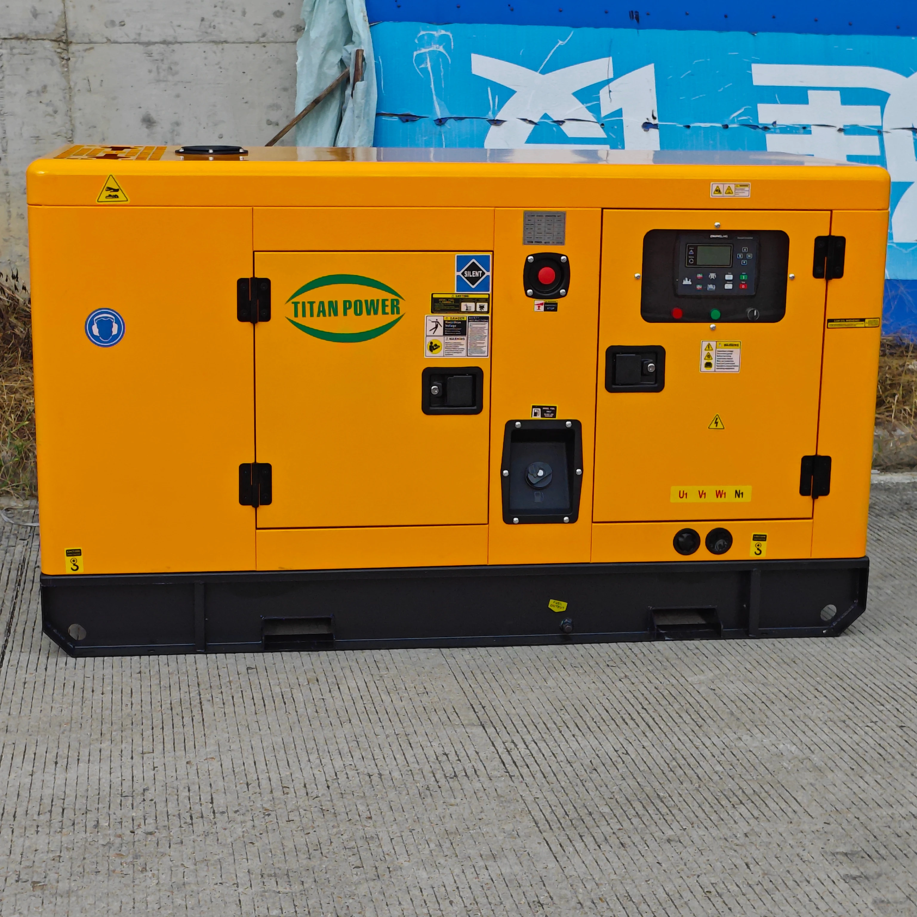 

Diesel generator set 60kva silent canopy Hubei Titan digital panel 30kva 40kva 50kva diesel engine remote control