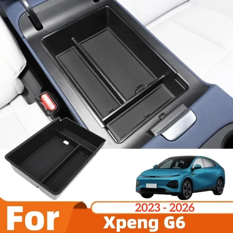 Car Armrest Storage Box for Xpeng G6 2023-2026 XPeng Organizer Central Console Storage Box Container Tray Interior Accessories