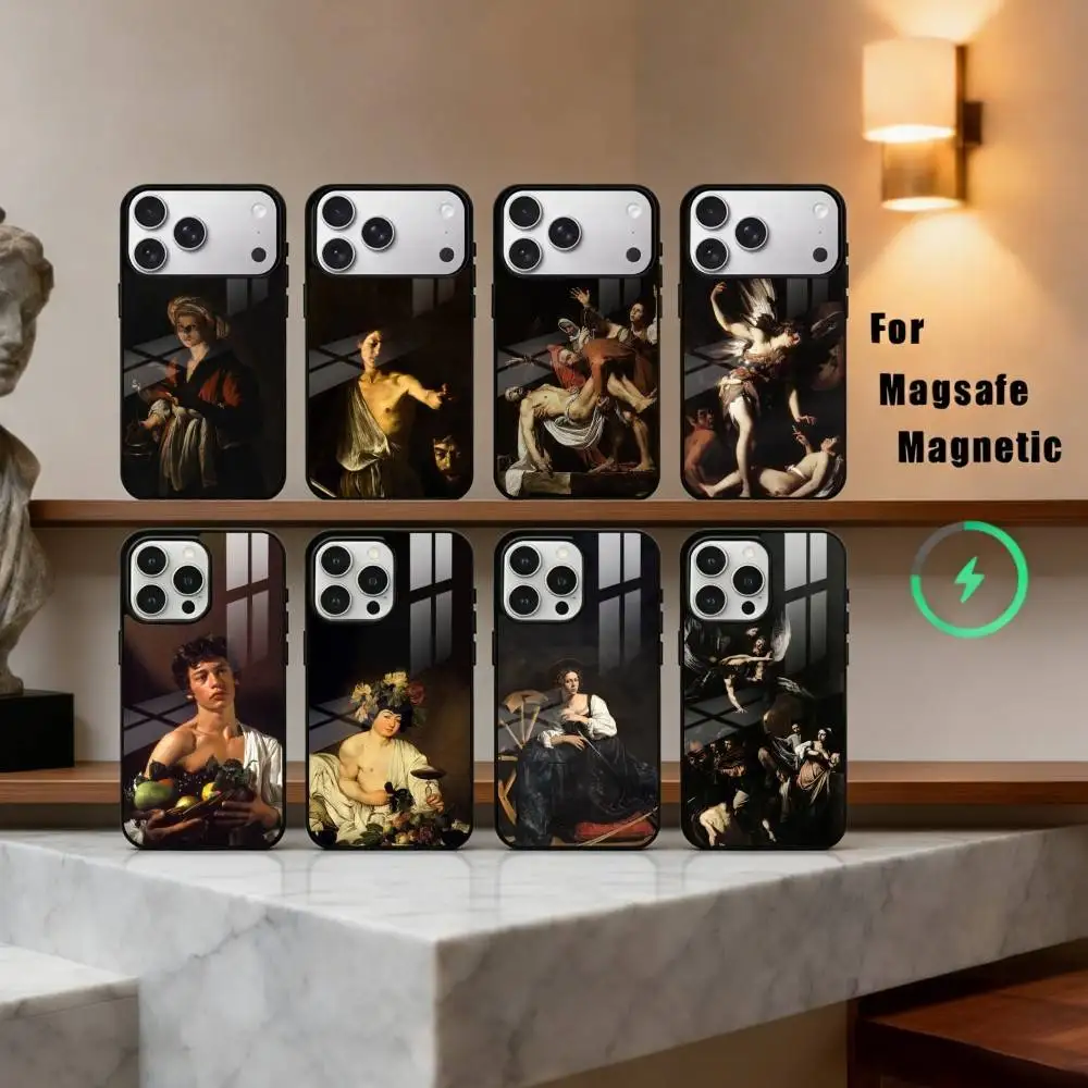 

Art C-Caravaggio P-Paintings Phone Case For iPhone17,16,15,14,13,12,11 Plus,For Magnetic Wireless Charge Cover