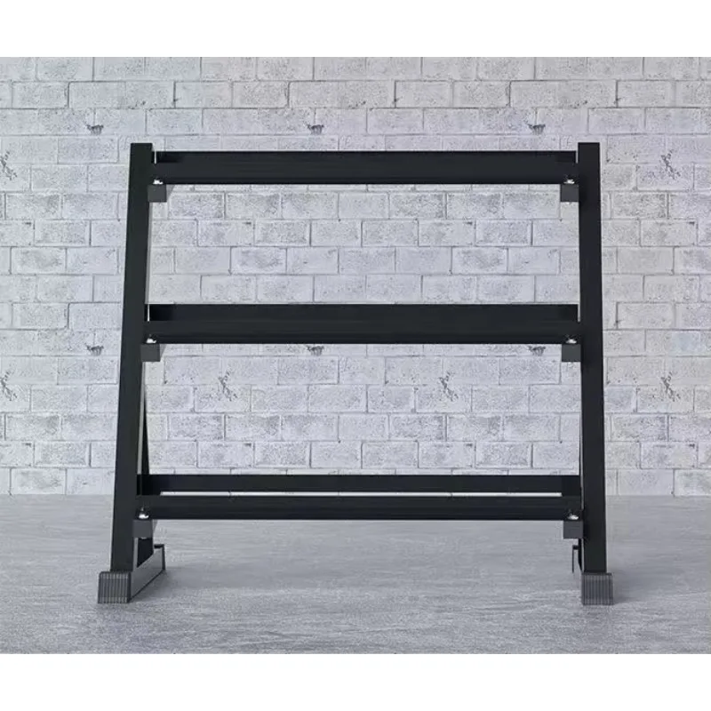 3 Layer Gym Dumbbell Rack Made Of Steel Plate, Modern Style Equipment For Indoor Daily Exercise And Placement