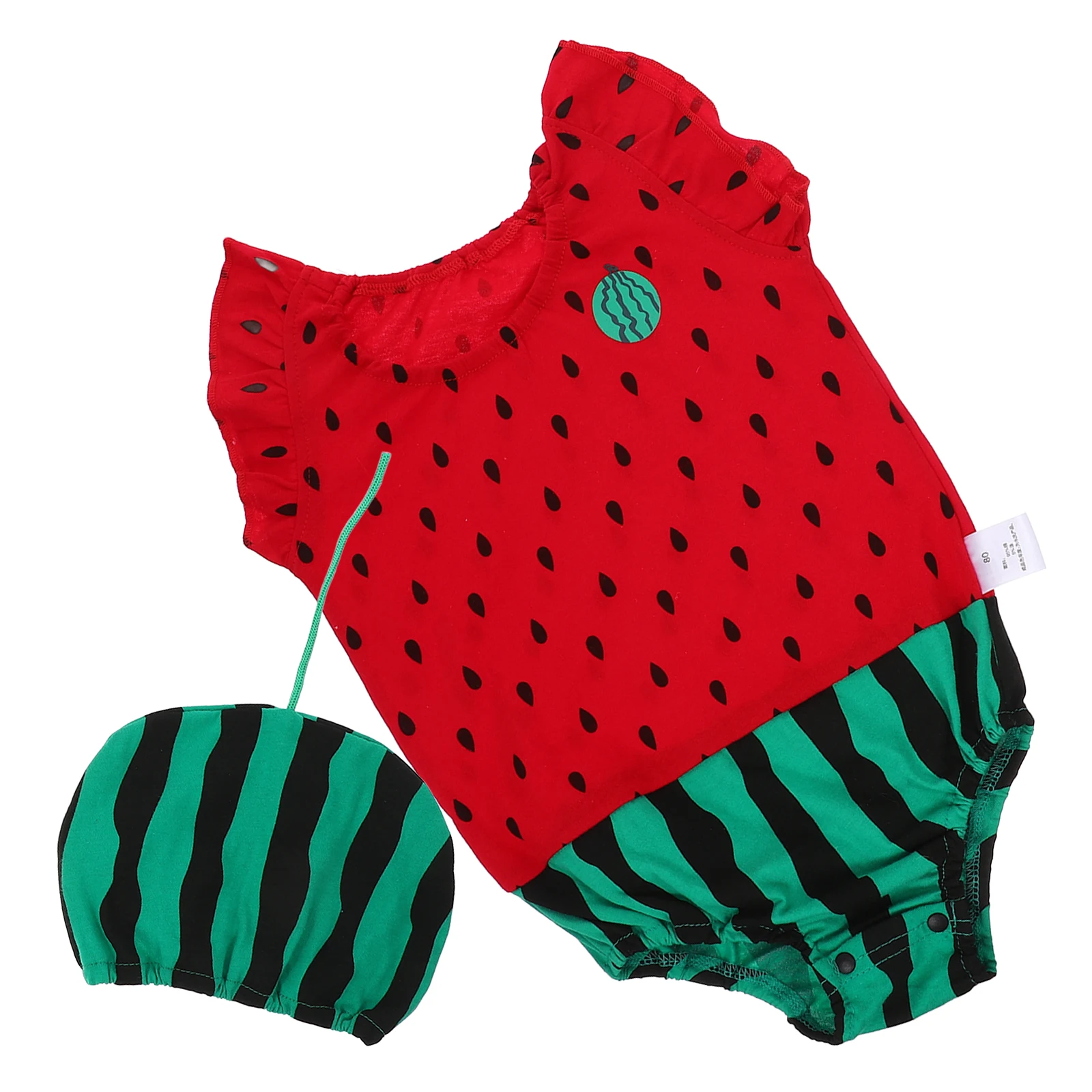 

Watermelon Coat Hat Set Newborn Baby Boy Girl Infant Bodysuit Short Sleeve Romper 0-3 Months One-piece Pants Summer Casual Wear