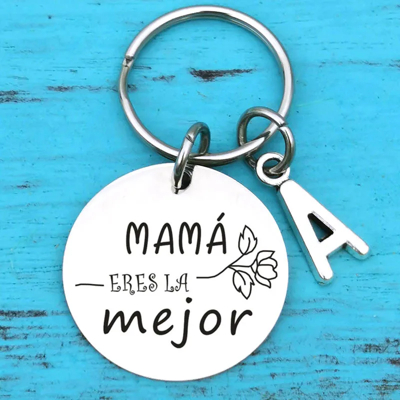 Spanish Mama Eres La Mejor Mom Gifts Keychain Mothers Day Gifts for Mom Birthday Christmas Best Mom Keyring Gifts