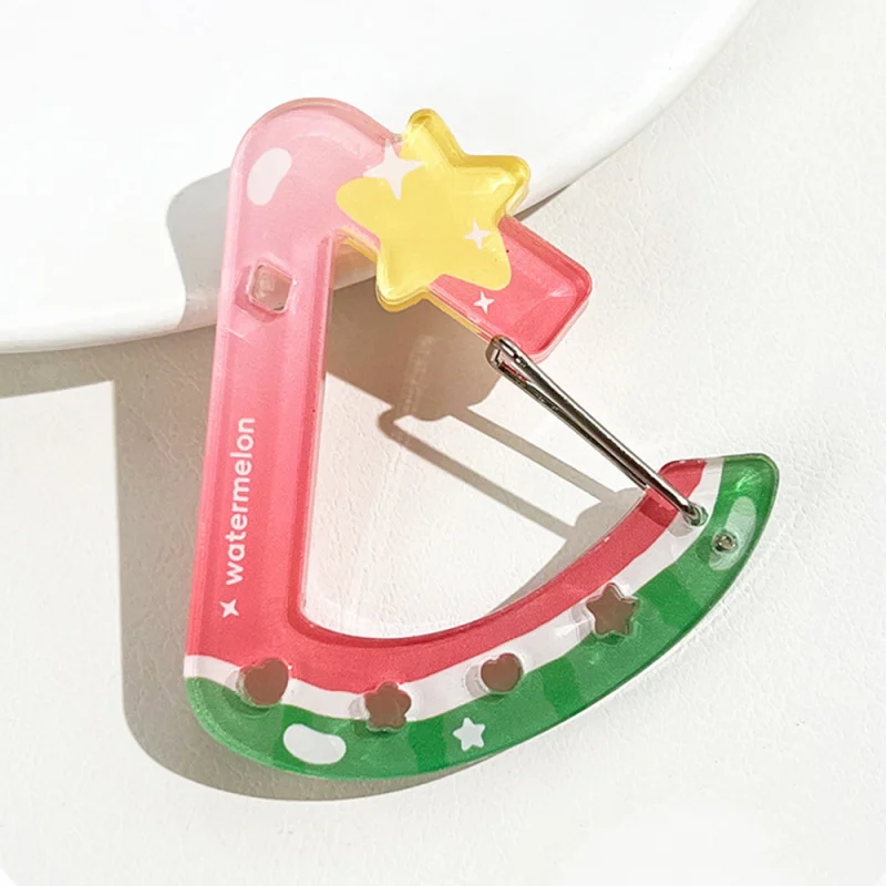 

Ins акриловый брелок с героями мультфильмов, клубника, арбуз, кнопка для восхождения, карабин, сумка, декоративные брелки для сумок, милая сумка, кулон