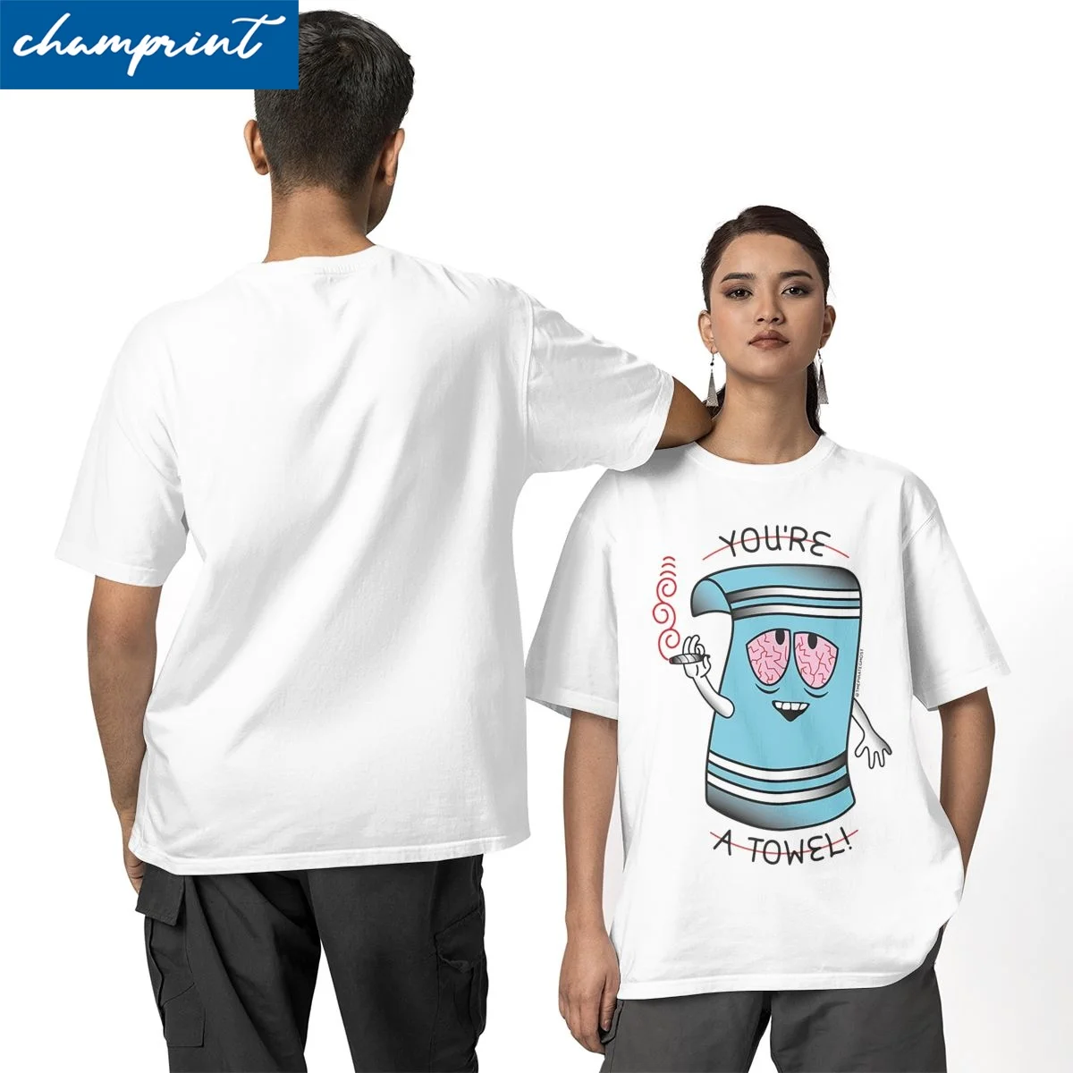 Hombres Mujeres Souths Parks eres una toalla Camiseta ropa de algodón pantalón corto Casual manga cuello redondo Camiseta Idea de regalo camiseta