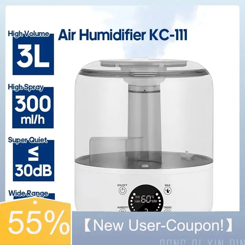 A81M New- 3L Air Humidifier Large Capacity Home Humidifier Mist Aroma Diffuser With Remote Control Timer For Bedroom EU Plug