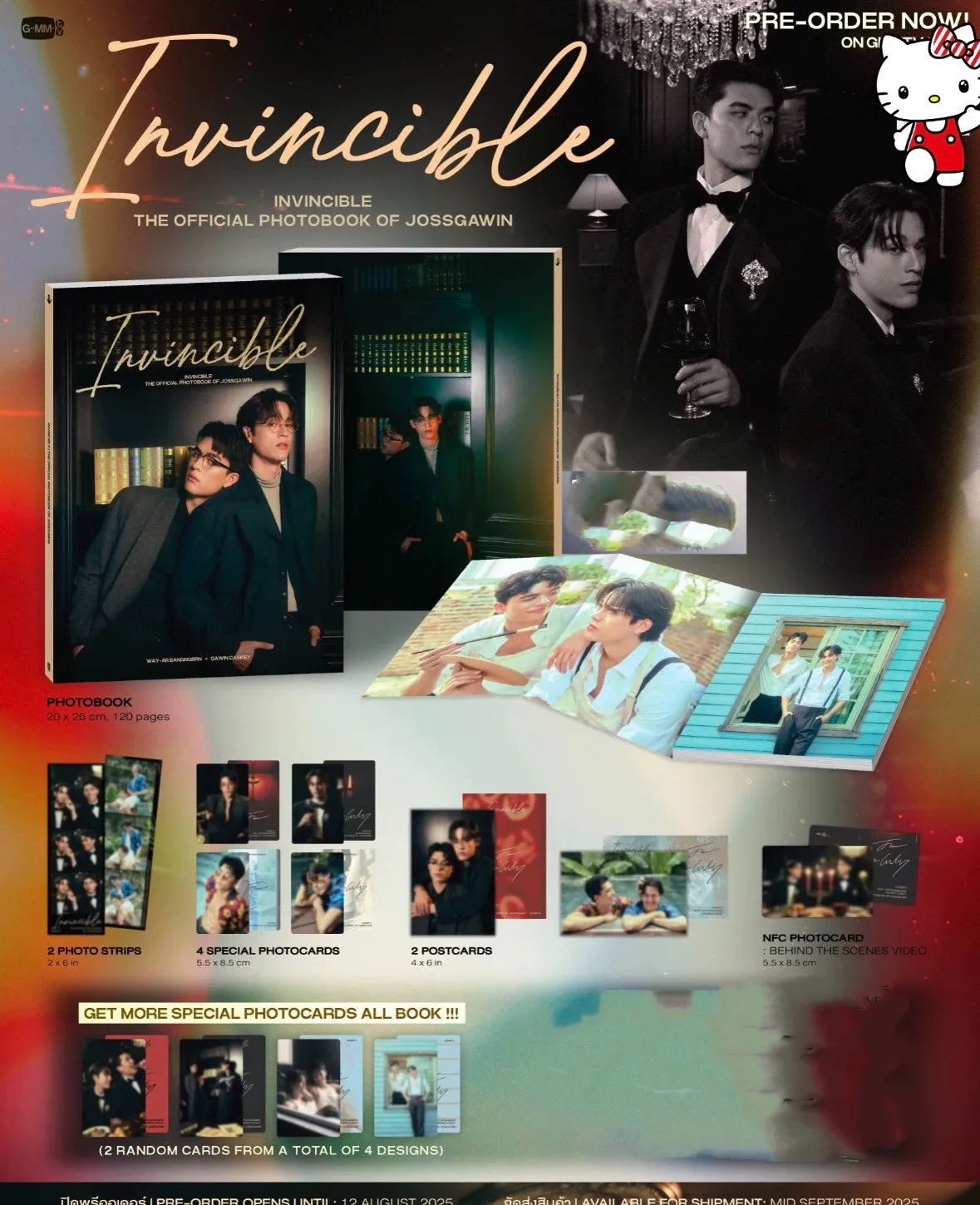 Official Pre-sale Gmmtv Thai Star JossGawin INVINCIBLE Photobook