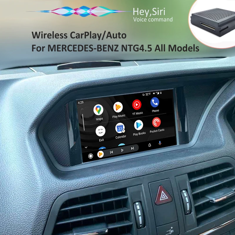 SilverStrong For Becker Navigation Wireless CarPlay NTG4.5 For Mercedes A180 A200 B180 B200 C180 C200 W204 207 W212 Android Auto