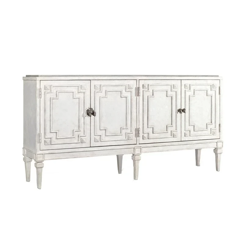 

newporch cabinet French living room solid wood light luxury TV cabinet European carved storage dining side decorative cabinet