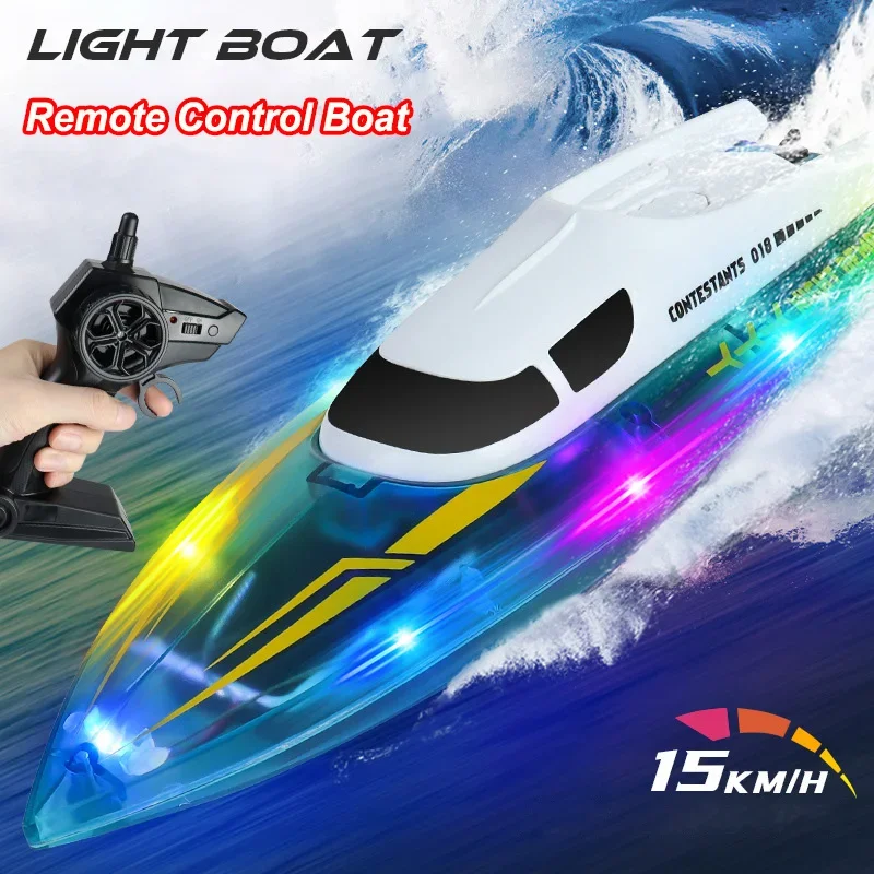 2025 RC Boat for Adults Kids Remote Control  for Boys 2.4GHz High Speed  for Pools Lakes Rechargeable  Birthday Gift