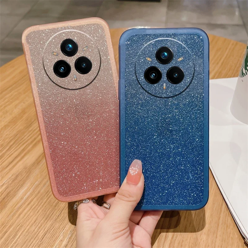 حافظة لهاتف Realme 14 Pro Plus 5G 14 X بلون سادة ترتر لامع غطاء ناعم لكاميرا Realme 14X 14 Pro Plus غلاف خلفي لحماية الكاميرا #1