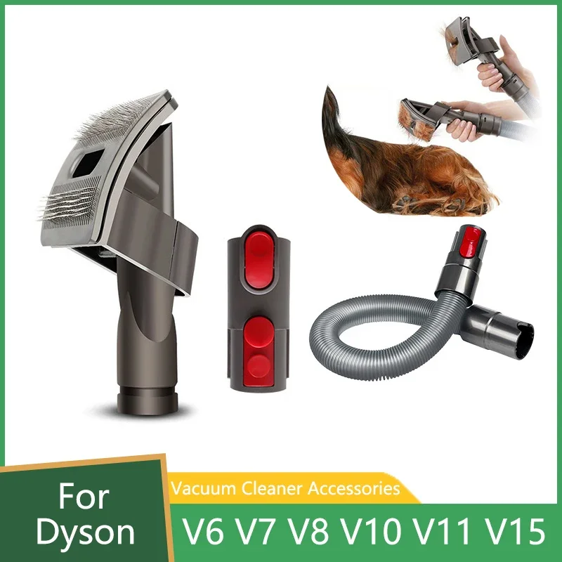 

Pet Grooming Vacuum Adapter Dog Brush For Dyson V6 V7 V8 V10 V11 V15 Vacuum Cleaner Parts Hose Converter Animal Cat Hair Tool