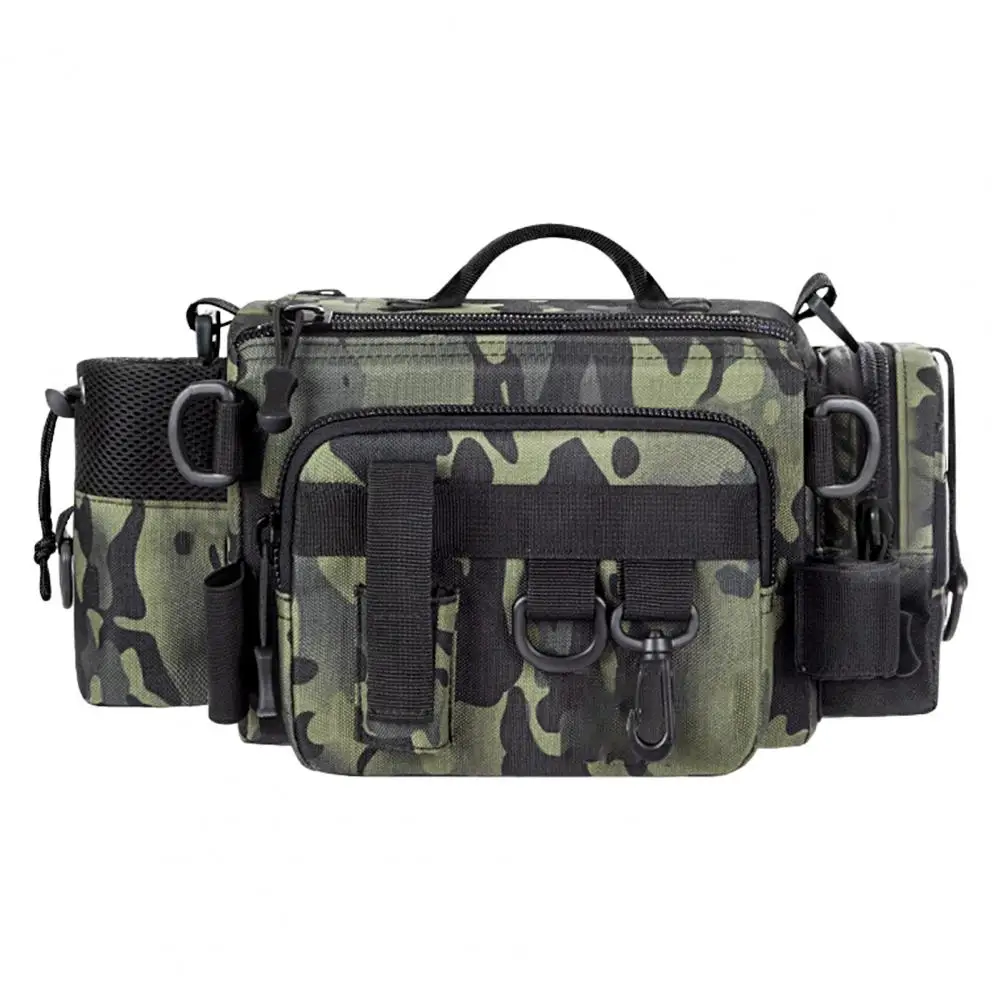Useful Fishing Lure Bag Adjustable Lure Waist Bag Hangable Rod Winter Outdoor Lure Waist Fishing Bag Multifunctional