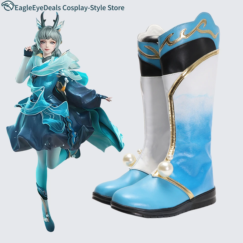

Game Glory Yao Shan Hai Bi Bo Xing Cosplay Shoes King of Custom High Heels with Elevator - Made to Order by Photo Props Cos