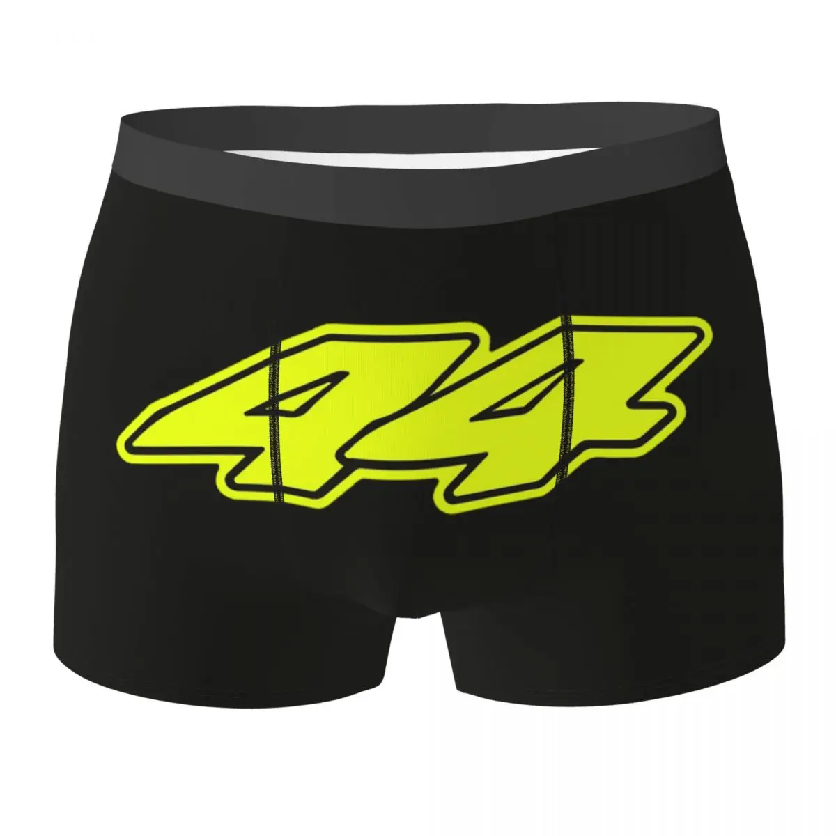 Boxer Underpants Shorts Lewis Hamilton 2023 Season Number 44 Sticker Yellow Panties Men's Underwear for Homme Man Boyfriend Gift