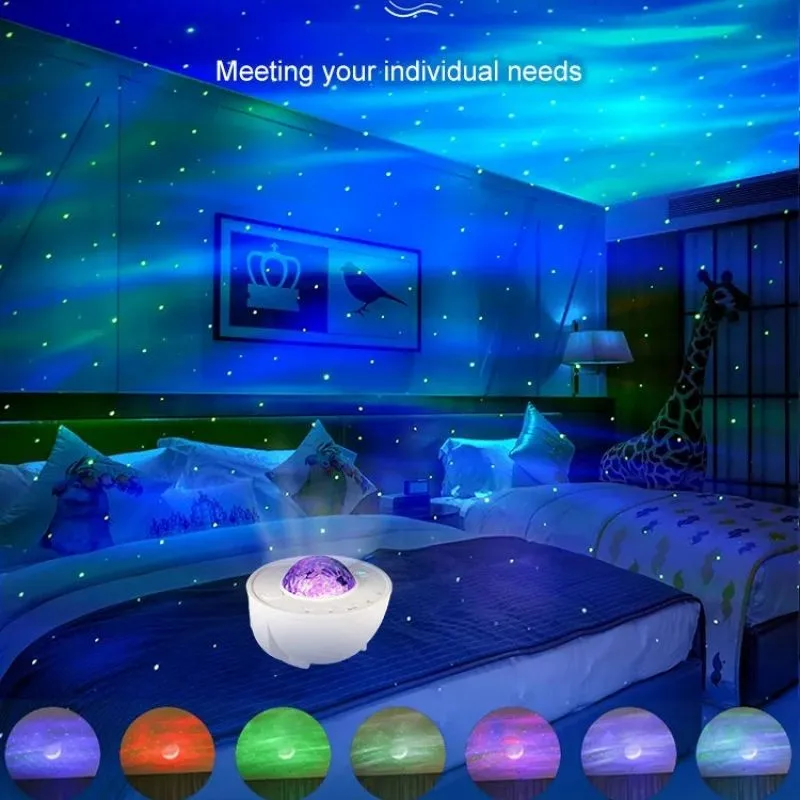 Sterrenhemel Projector Galaxy Night Light Met Ocean Wave Muziek Speaker Sky Light Projector Voor Slaapkamer Decoratie Verjaardagscadeau Feest