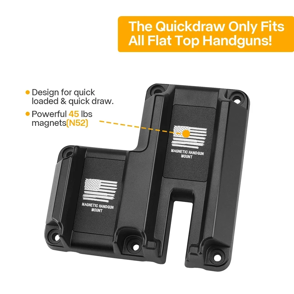 Magnet Mount 2 in1 Concealed Magnetic Holder For Glock 17 19 43X Sig Sauer P365 Taurus G2C Magnetic Holster Car Wall