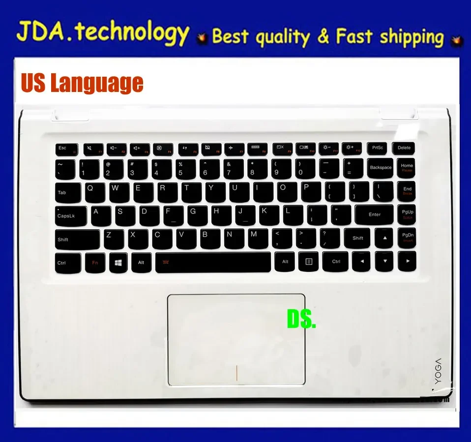 

MEIARROW New for Lenovo Yoga 3 14 Yoga 3-1470 Yoga 700-14ISK US keyboard Palmrest upper cover Touchpad 5CB0K61129 Backligt