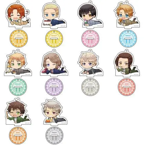 10cm Hot GAME Hetalia Axis Powers Anime Acrylic Stand Doll Italy Germany France China Figure Model Plate Cosplay Toy for Gift
