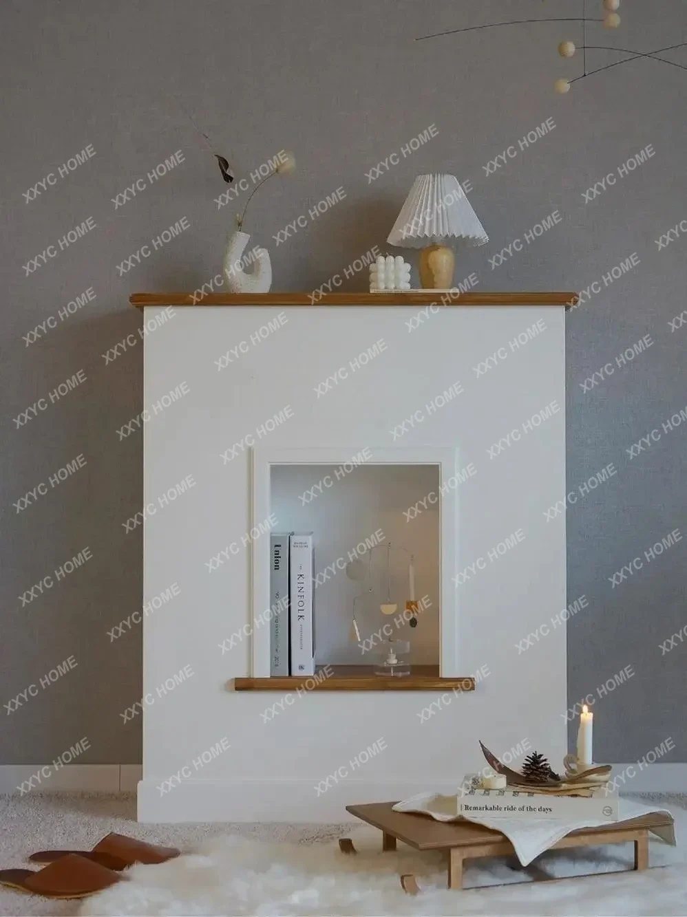 

Y простой бревенчатый камин, шкаф для хранения, украшение для гостиной, шкаф для спальни, арт, стиль Ins, камин