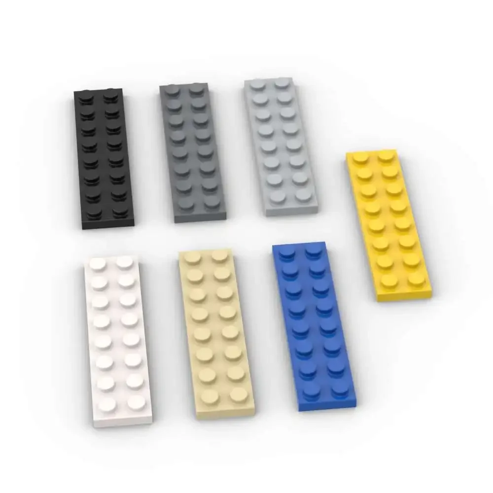 MOC 10 SZT. Płytki 3034 2x8 Zestaw Klocków Budowlanych Płytka Dom Zamek Cegły Elementy Puzzle Pomysł na Prezent dla Dzieci na Urodziny Boże Narodzenie