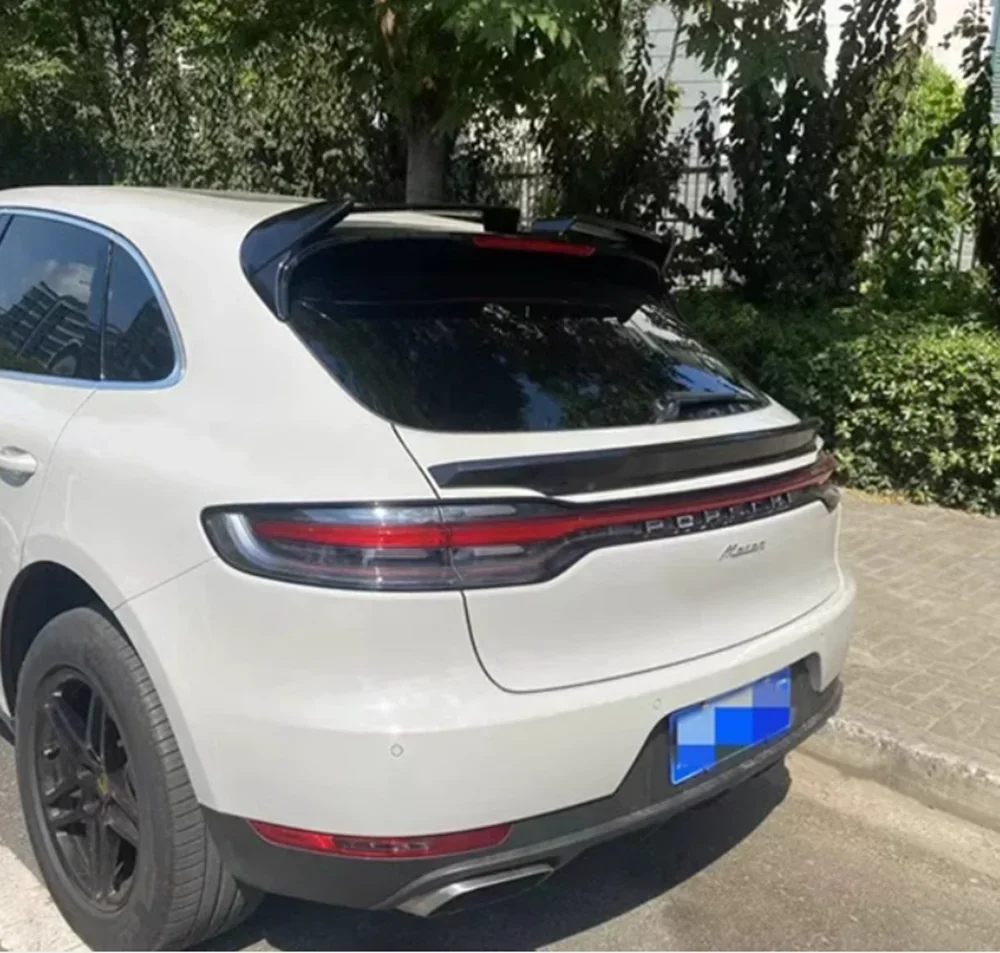 

Glossy black For Porsche Macan Roof Middle Spoiler 2015 2016 2017 High Quality ABS Material Car Rear Trunk Wing Accessories