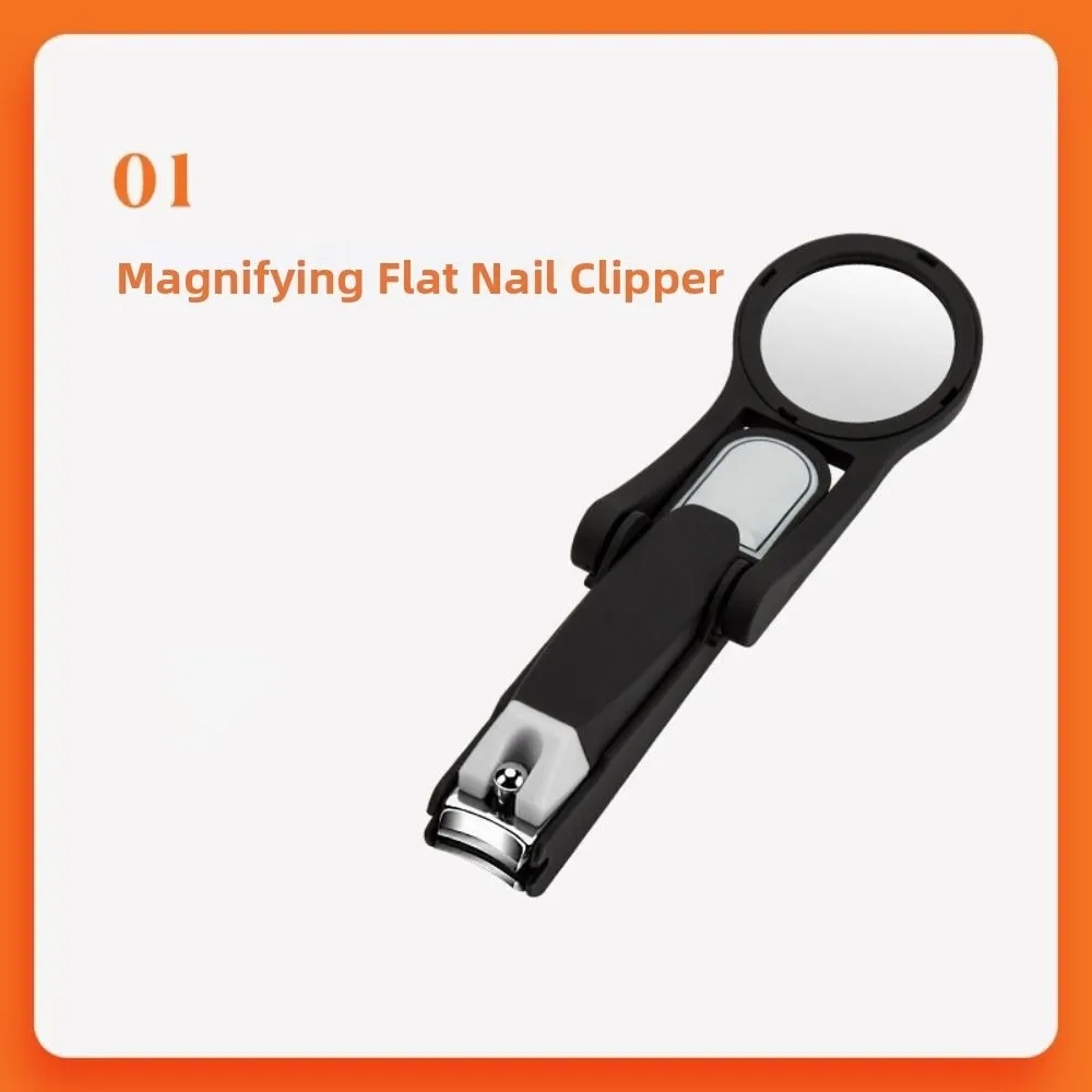 Creative Nail Clipper with Magnifying Glass Multifunctional Sharp and Durable Anti-splash Nail Clipper Portable Compact Size