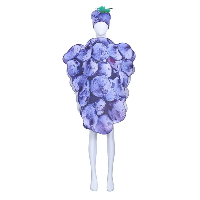 Purple Grape Cluster Foam Tunic Costume With Round Grape Shape For School Events Halloween Parties And Character Role Play view 4