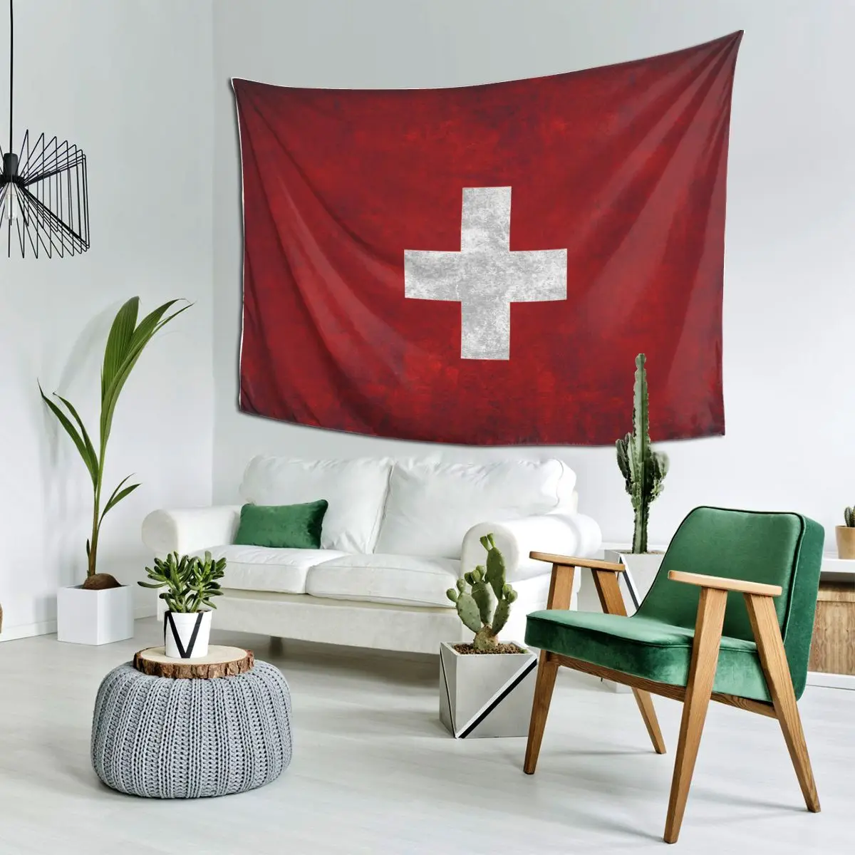 Swiss Switzerland Flag Tapestry Decoration Art Aesthetic Tapestries for Living Room Bedroom Home Wall Cloth Wall Hanging