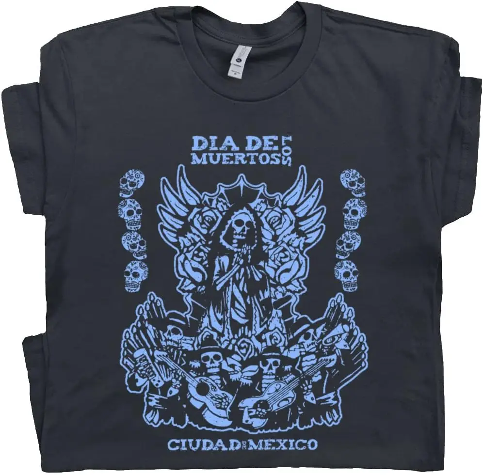 Dia De Los Muertos T Shirts Cool Halloween Mens Women Day of The Dead Tee Mexican Sugar Skull Skeleton Graphic Tshirt