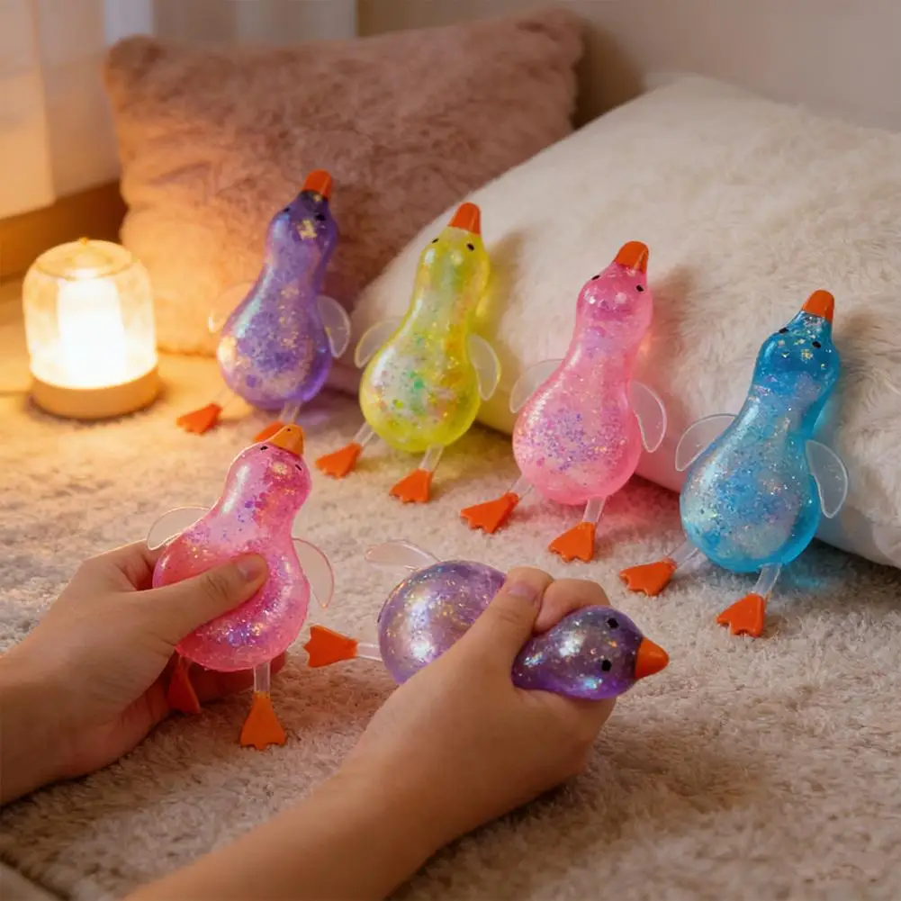 Squishy Colorful Little Duck Pinch Fun Fidget Toy Adult Decompression Slow Rebound Vent Squeeze Ball Children Birthday Gift