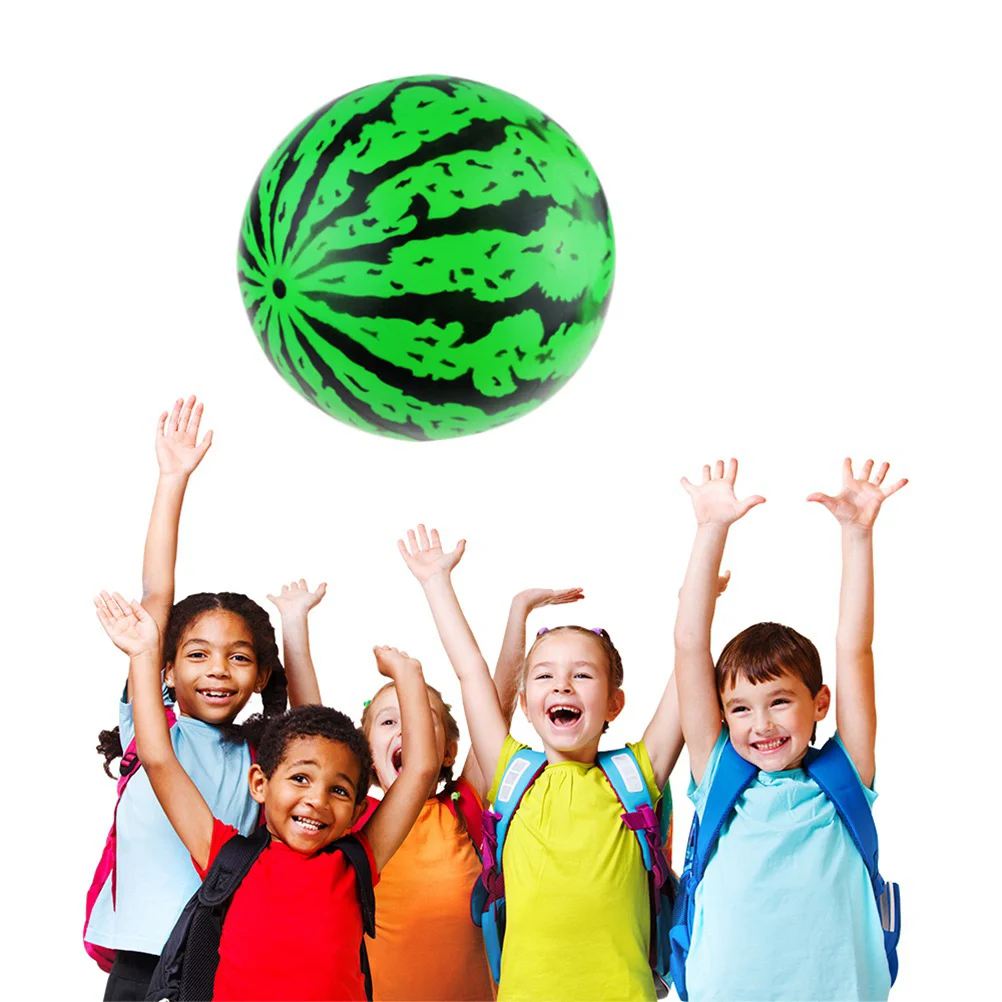 Inflatable Watermelon Beach Ball Beach Toy Ball Summer Playground Toys for Kids Outdoor Games (6 Inch)