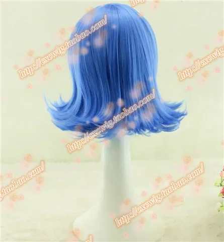 Halloween Inside Sadness Blue Wig Cosplay wig Out Role Play Sadness niebieskie kostiumy do włosów z czepkiem na włosy